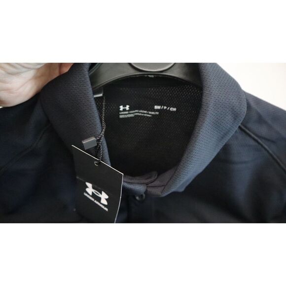 Under Armour 1370399 001 Men's Sz Small Black UA Team Tech Loose Fit Polo Shirt - Picture 4 of 5